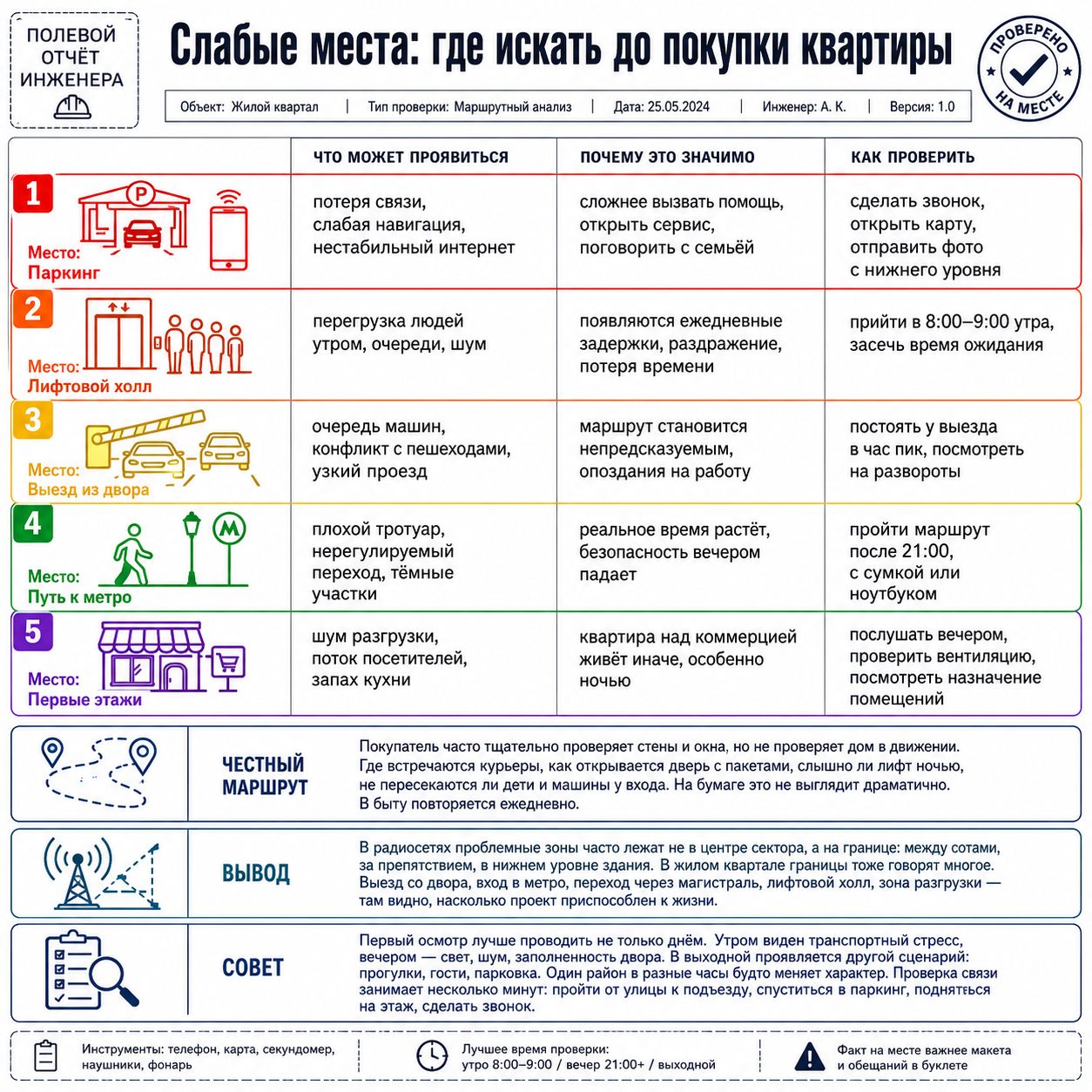 слабые места до покупки