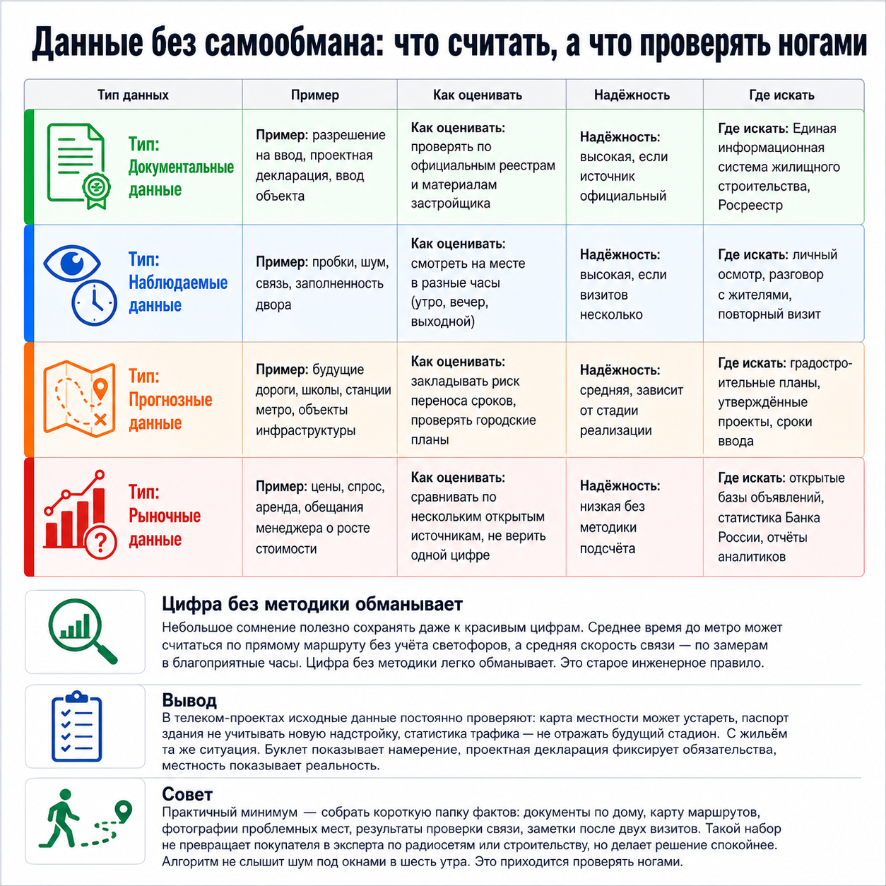 Какие данные брать в расчёт